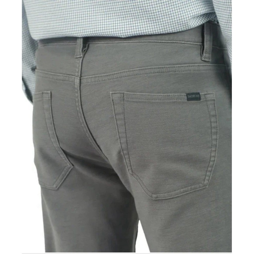 2 Pair Jachs New York Mens 32x32 Navy Gray 5 Pocket Stretch Fabric Pants - Picture 9 of 15